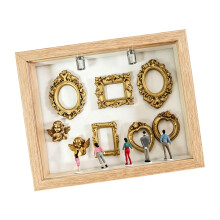 DIY Mini Musea Silhouetten Doos Schaduwen Box Frame-houtkleur