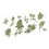 Green Florals Decal For Clear Drinking Glasses Artistic Easy 1