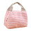 Isolierte Lunchtasche, rosa gestreiftes Canvas, 1 Stück 1