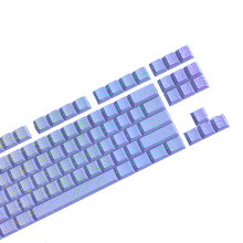 Aan de zijkant bedrukte, doorschijnende keycaps gemaakt-Paars