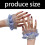 Stijlvolle blauwe gingham strikken versierde handmouwen 3
