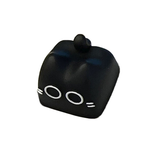 Resin Keycap With Curved Tail Cats Design For Mechanical-Black