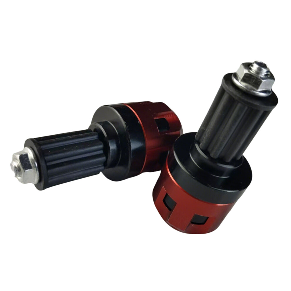 1 Pair Handlebar End Plugs Caps Aluminum Motorcycle- Red 7751001552403