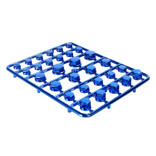 Motorcycle Engine Bolt Cover Kit ABS Hex Shape Multiple-Blue
