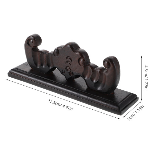 Support Flûte Multifonction Bois Sculpté Élégant Décor Bureau 1