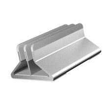 Universal Laptop Stand With Silicone Pads-Silver Double card