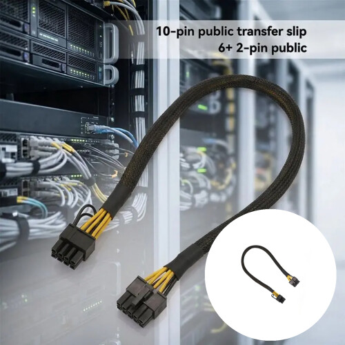 Multifunctionele 10Pin Naar 6 + 2 Pin GPU Power Verlengkabel 50 1