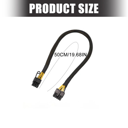 Multifunctionele 10Pin Naar 6 + 2 Pin GPU Power Verlengkabel 50 2