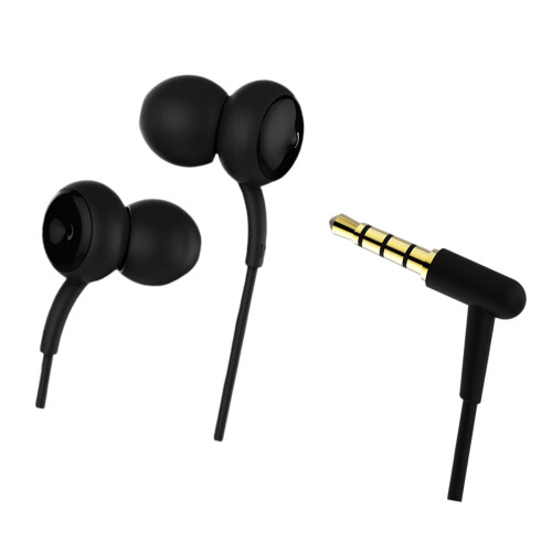 3.5Mm Headphone with Microphone for PC Comuter Earbuds-Black