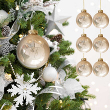 Boules de Noël pour sapin, 6 cm, lot de 6