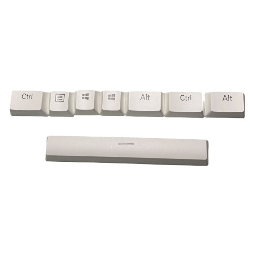 8Key ABS Backlit 6.0U Spacebar Keycap Mechanical Keyboard-White