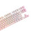 Professional PBT Keycaps Shine Through Side Lettering For-Pink 1
