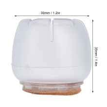 40 Clear Thick Silicone Table Leg Covers Anti-Slip