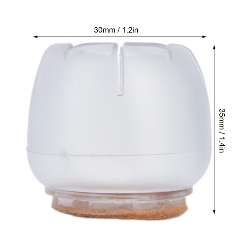 40 Clear Thick Silicone Table Leg Covers Anti-Slip