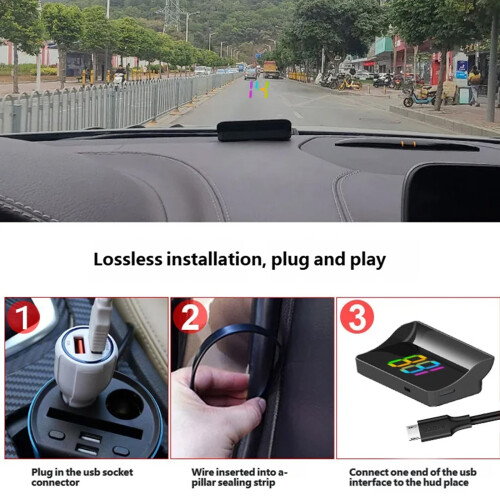 User Friendly Automotive HUD Digital Speedometer Featuring-KM 2