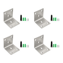 Support fixe à Angle droit de 90 degrés, 4 pièces,-Argent 40mm