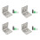 4Pcs Stainless Steel L Corner Bracket 90 Degree-Silver 40mm 1