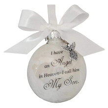 Boule de Noël en forme d'ange, cadeau commémoratif pour maman et fille