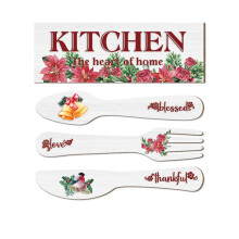 Sticker mural rustique en bois pour la décoration de la cuisine et de la salle à manger