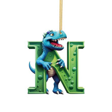 Colgante navideño con forma de dinosaurio – Reutilizable para las fiestas