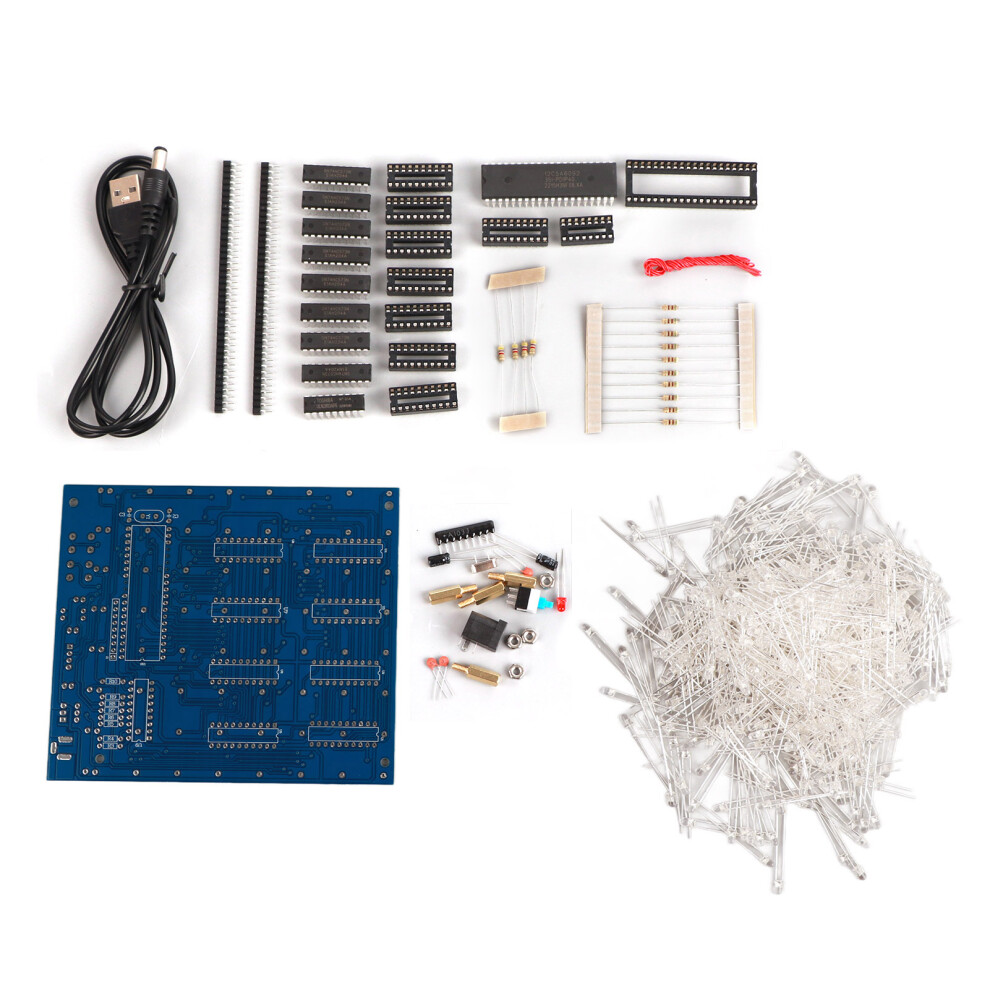 Diy 3D Cube Kit 8X8x8 Led White 7790334218075
