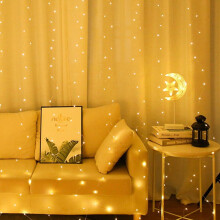 Gordijnverlichting met koperdraad, 3x2 meter, 200 LED's