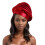 Modieuze polyester barethoed 3D plastic bloemenhoed-Rood 1