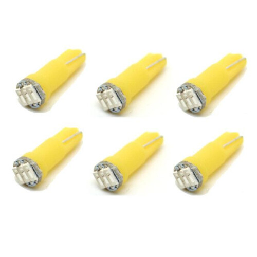 T5LED-lampa gul 6-pack 4014SMD-chip