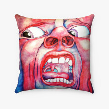 King Crimson kussensloop van gesponnen polyester, op maat gemaakt.