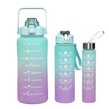 Conjunto de 3 garrafas de água esportivas sem BPA, 68 oz (2,03 oz), 30 oz (887 ml) e 17 oz (503 ml).
