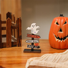 Halloween mini pumpkin resin ghost ornaments wooden