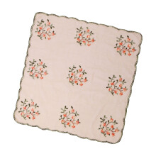 Handworks Embroidered Silk Scarf Retros Headkercheif-Coffee