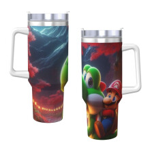 Mario rozsdamentes acél vákuumos pohár, 40oz, fedővel