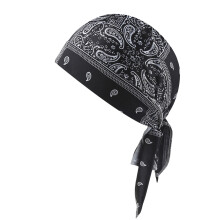 Unisex Durag Headwrap Kopfbedeckung Hut Haarschal-Schwarz
