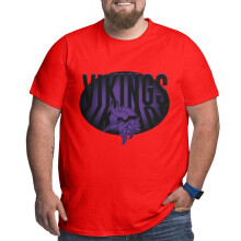 Vikings herr stor och lång sport kort fotbollslagslogotyp ärm för basebollfans gåvor t-shirt