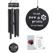 Carillon commémoratif pour animaux de compagnie, empreinte de patte de 76 cm, cadeau souvenir pour chien, chat ou autre animal de compagnie,