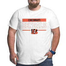 Bengals Herr Stor och Lång Sport Kort Fotbollslag Logo Ärm För Basebollfans Gåvor T-shirt