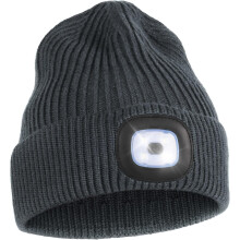 Unisex LED-muts met licht, oplaadbare hoofdlamp voor buitenactiviteiten, gebreide muts met verlichting, cadeau voor mannen, vrouwen en tieners