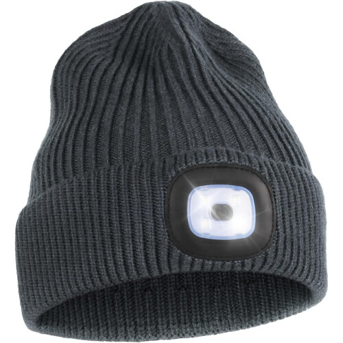 Gorro unisex LED con linterna frontal recargable (1 unidad)