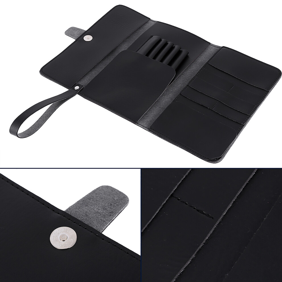 Black Pu Leather Scissors Organiser Pouch