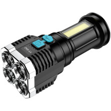 Neun Lichter in einer: Hellste Outdoor-Taschenlampe mit 1000 Lumen, wiederaufladbare LED-Taschenlampe, Leuchtweite bis zu 200 Meter, 4er-Pack,