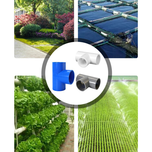 Easy to Assemble PVC T Pipe Fitting 20pcs for Unique-Grey 2