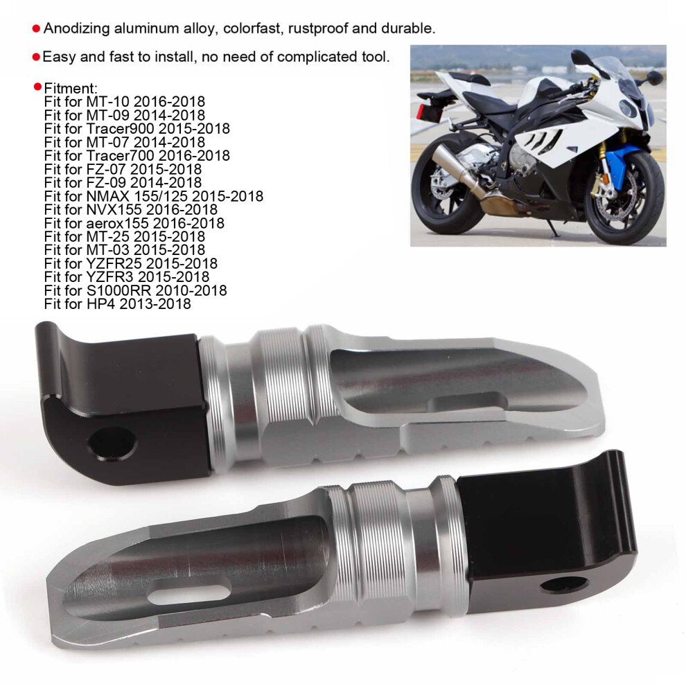 Rustproof Foot Pegs For Yamaha Mt-07 2014-2018 7790334223130
