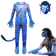Children Cosplay Jumpsuit Blue with Tail 130cm