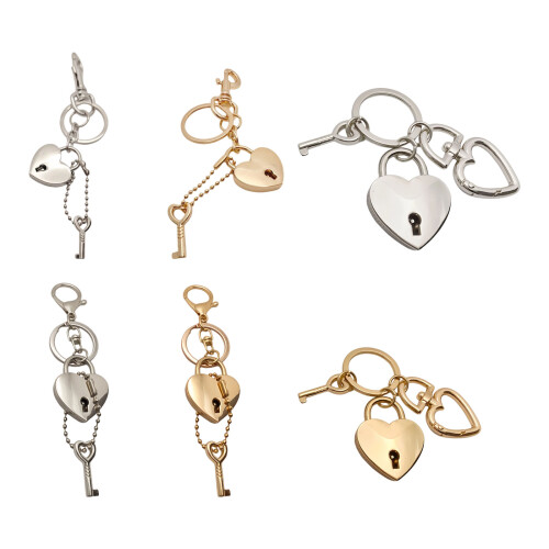 Practical Heart Key Holder Key Chain-Gold key chain key pendan 1