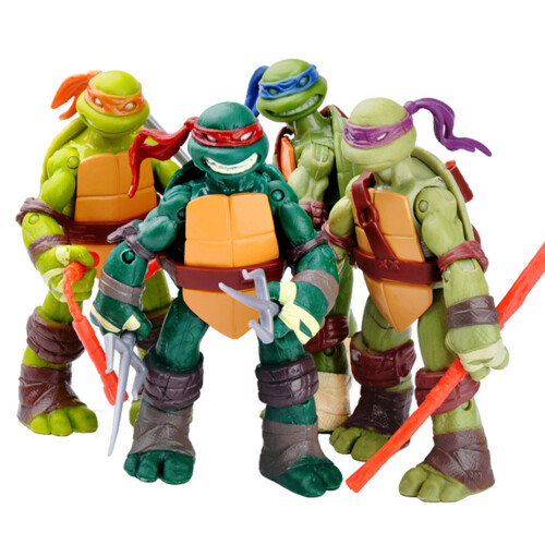 Realistic Turtle Action Figures 4 Pack