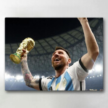 Messi világbajnokság vászonképe, 40x30cm