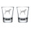 Borrelglaasjes met wasbeerprint (1,75 oz), set van 2 1