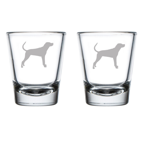 Borrelglaasjes met wasbeerprint (1,75 oz), set van 2
