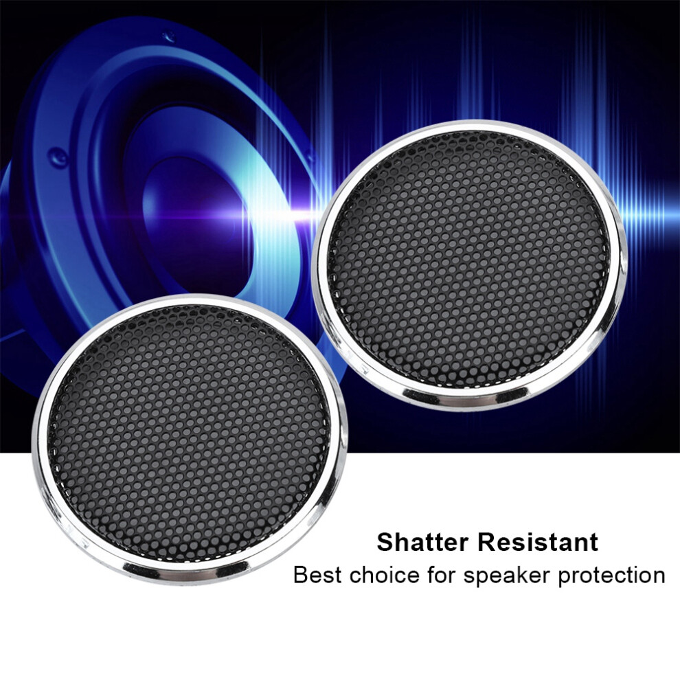 2 Audio Speaker Protector Covers Silver/Black 7340572041722